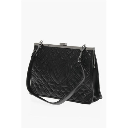 LOVE Quilted Faux Leather Crossbody Bag with Ton On Ton Logo