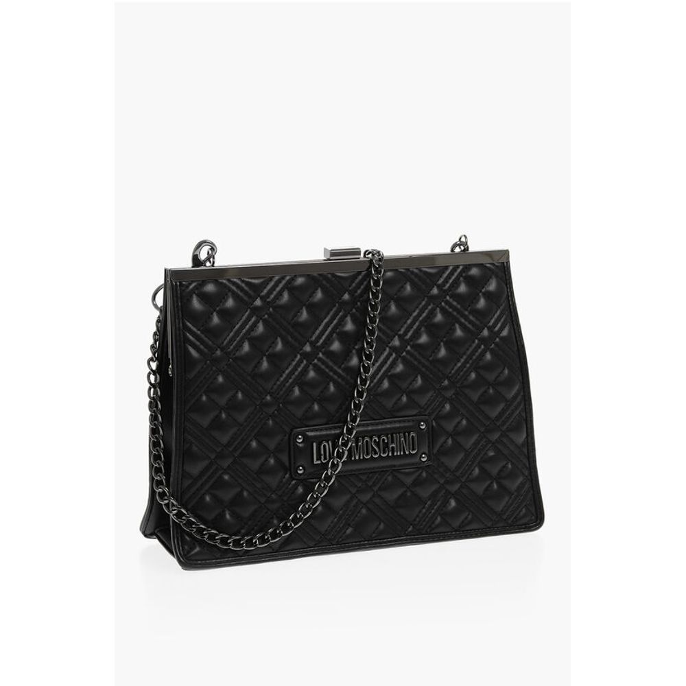 LOVE Quilted Faux Leather Crossbody Bag with Ton On Ton Logo