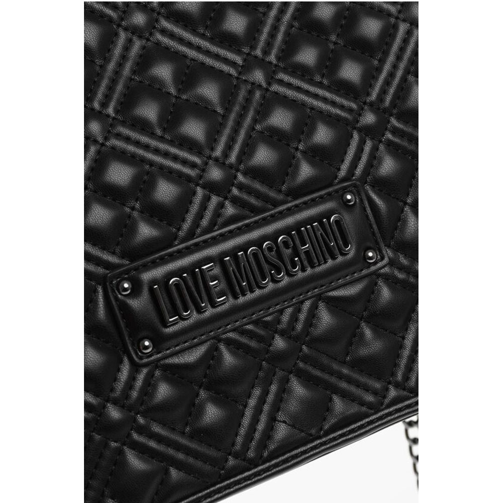LOVE Quilted Faux Leather Crossbody Bag with Ton On Ton Logo