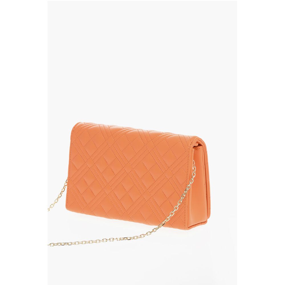 LOVE Quilted Faux Leather Bag with Chain Shoulder Strap