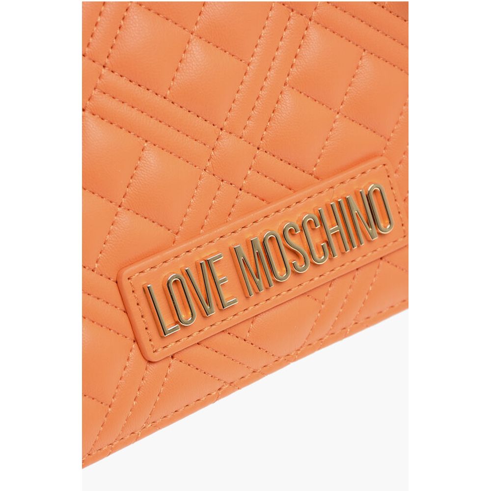 LOVE Quilted Faux Leather Bag with Chain Shoulder Strap
