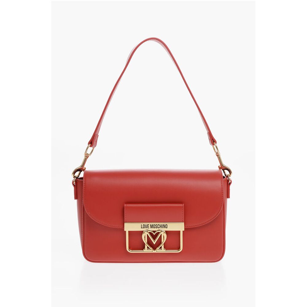 LOVE Faux Leather Bag with Golden Details and Removable Shou