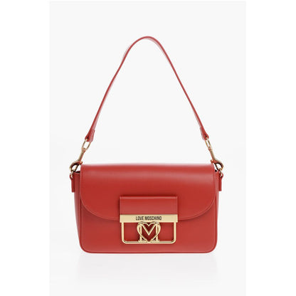 LOVE Faux Leather Bag with Golden Details and Removable Shou