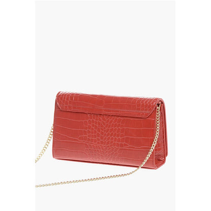 LOVE Crocodile Effect Faux Leather Bag with Chain Shoulder S