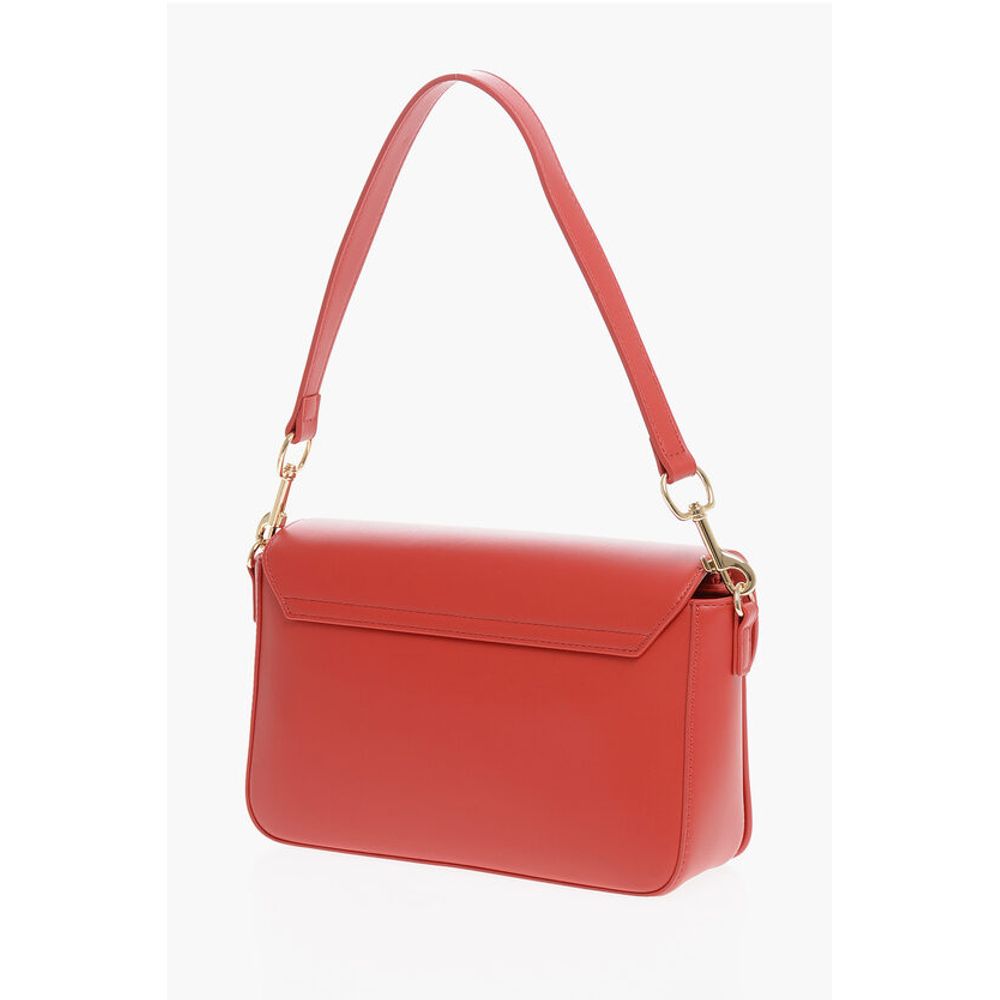 LOVE Faux Leather Bag with Golden Details and Removable Shou