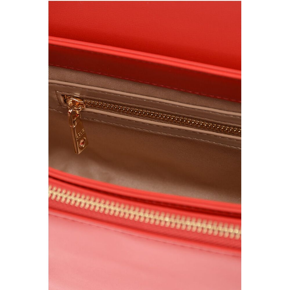 LOVE Faux Leather Bag with Golden Details and Removable Shou