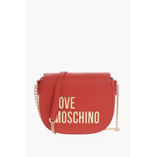LOVE Faux Leather Crossbody Bag with Golden Details