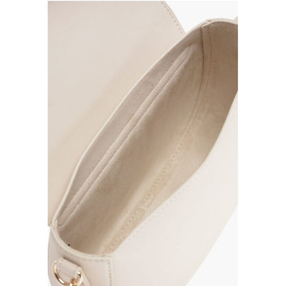 LOVE Faux Leather Saddle Bag with Golden Chain and Maxi Logo