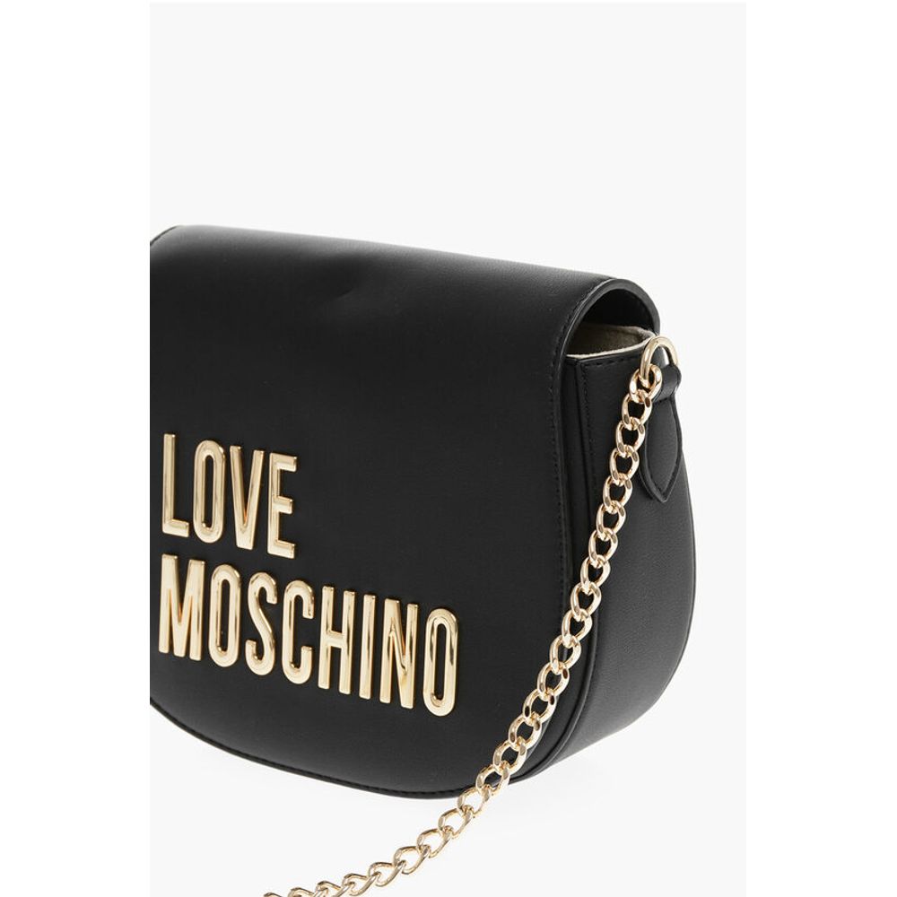 LOVE Faux Leather Crossbody Bag with Golden Details
