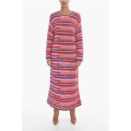Long Sleeved Knitted Wool Maxi Dress