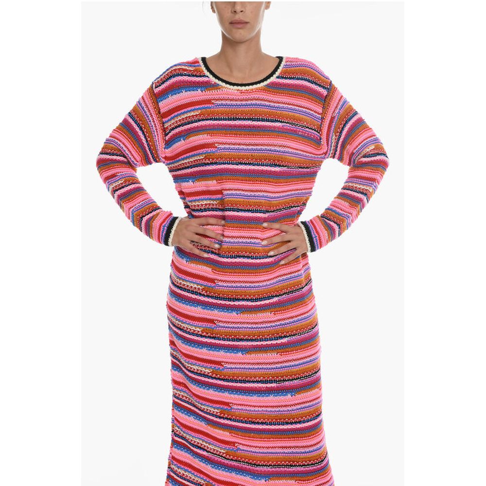 Long Sleeved Knitted Wool Maxi Dress