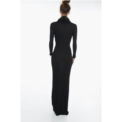 Turtleneck Stretchy Long Sleeved Maxi Dress