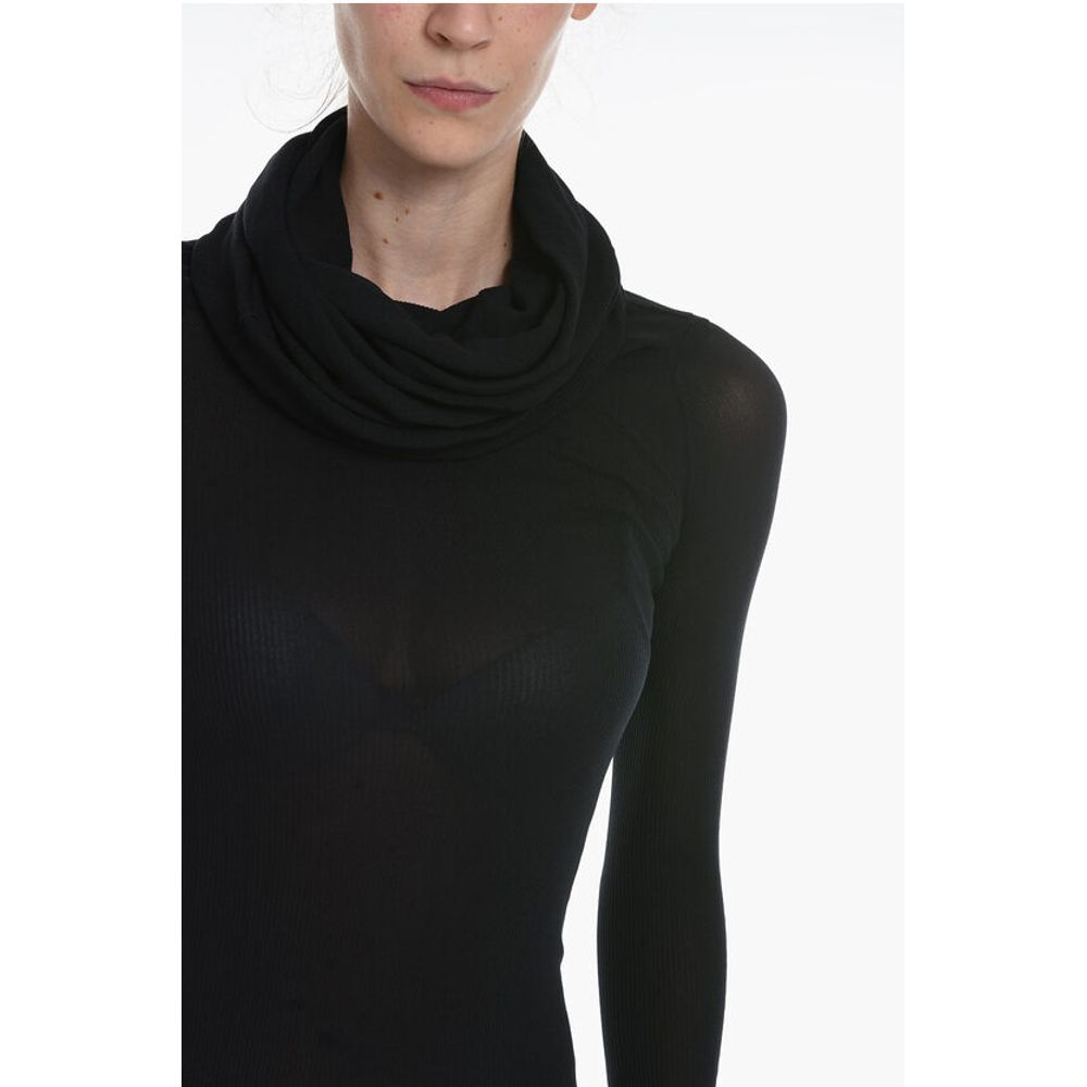 Turtleneck Stretchy Long Sleeved Maxi Dress