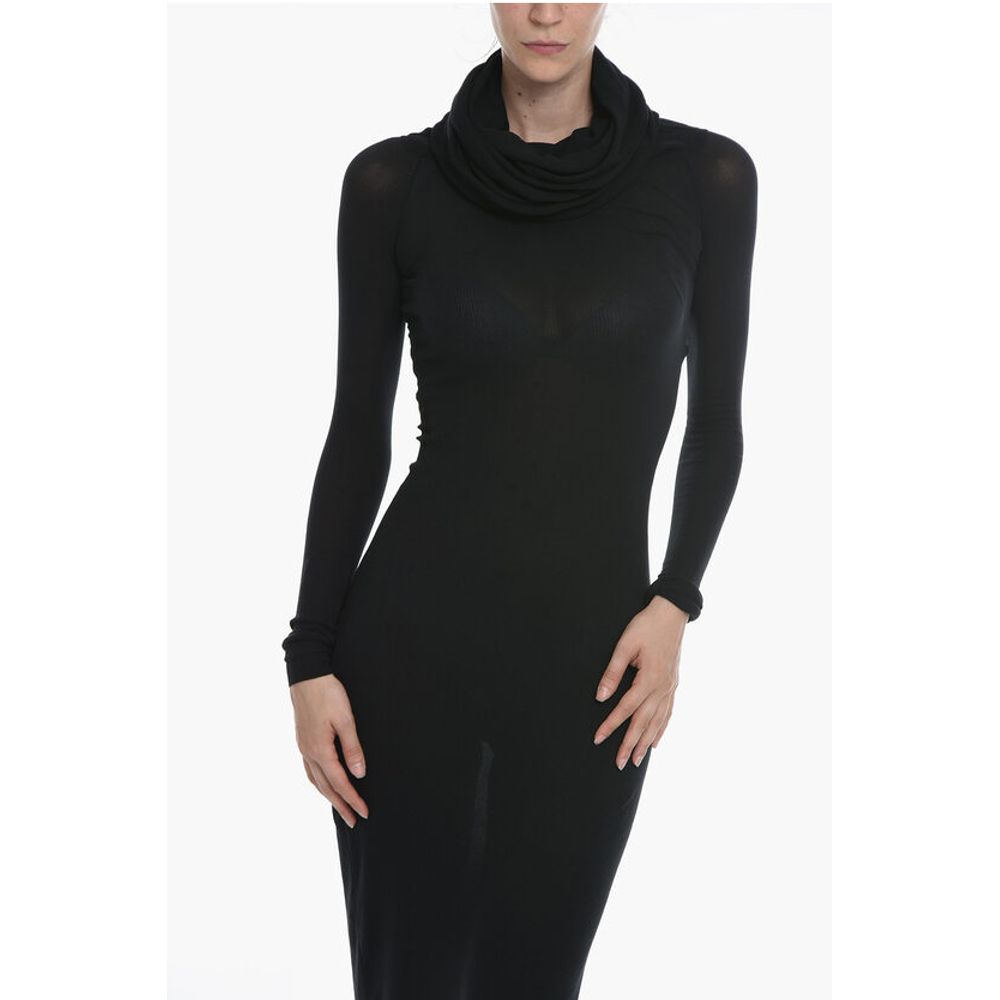 Turtleneck Stretchy Long Sleeved Maxi Dress