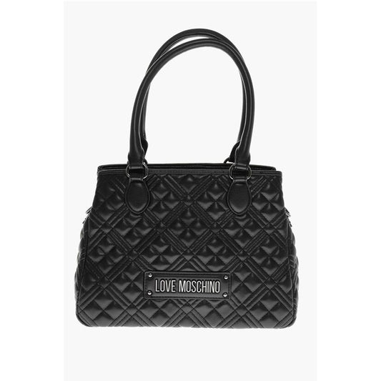 LOVE Quilted Faux Leather Bag with Removable Shoulder Strap