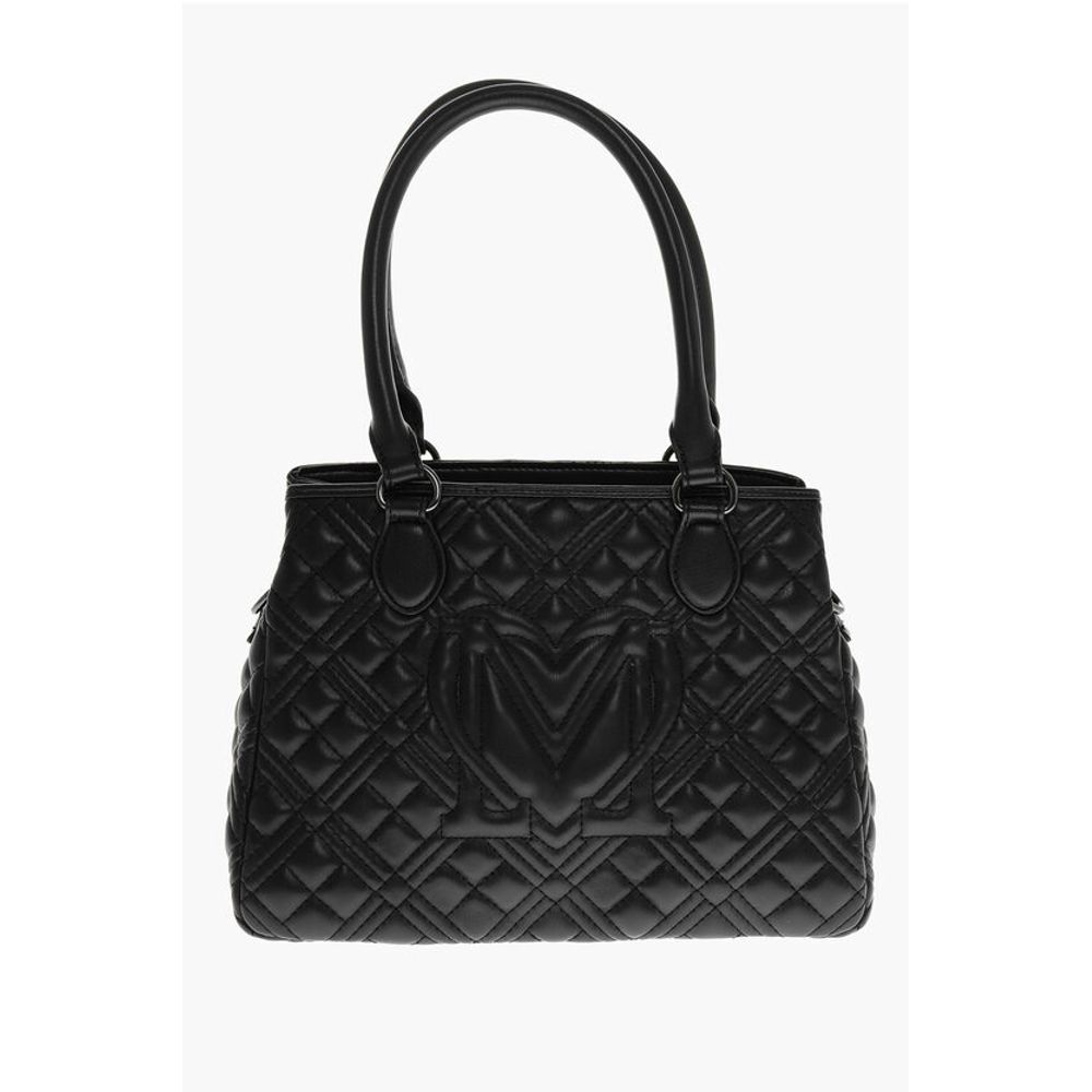 LOVE Quilted Faux Leather Bag with Removable Shoulder Strap