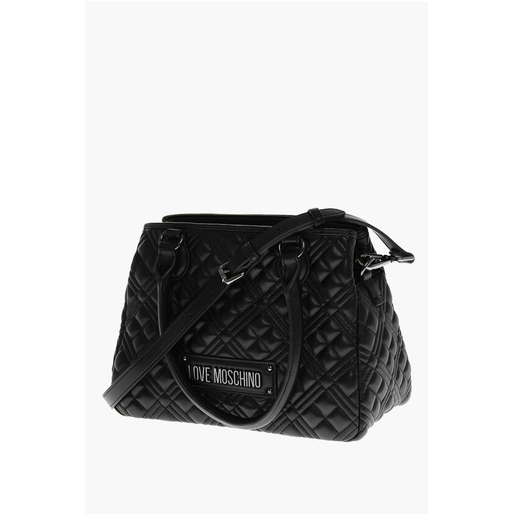 LOVE Quilted Faux Leather Bag with Removable Shoulder Strap