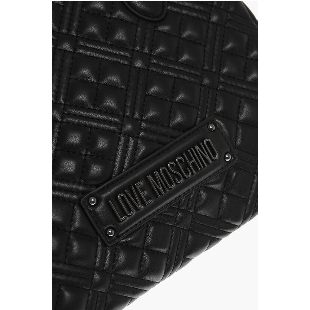 LOVE Quilted Faux Leather Bag with Removable Shoulder Strap