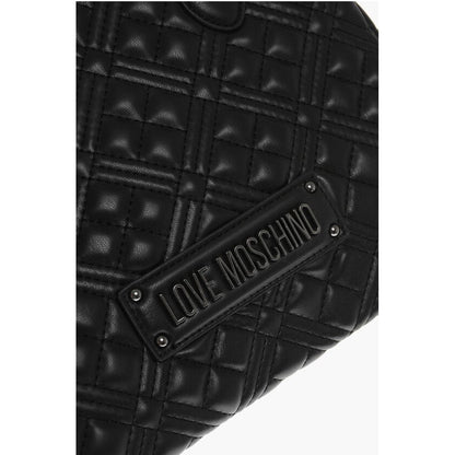 LOVE Quilted Faux Leather Bag with Removable Shoulder Strap