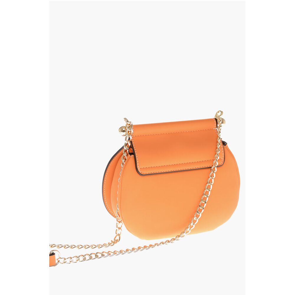 LOVE Faux Leather Bag with Chain Shoulder Strap and Golden L