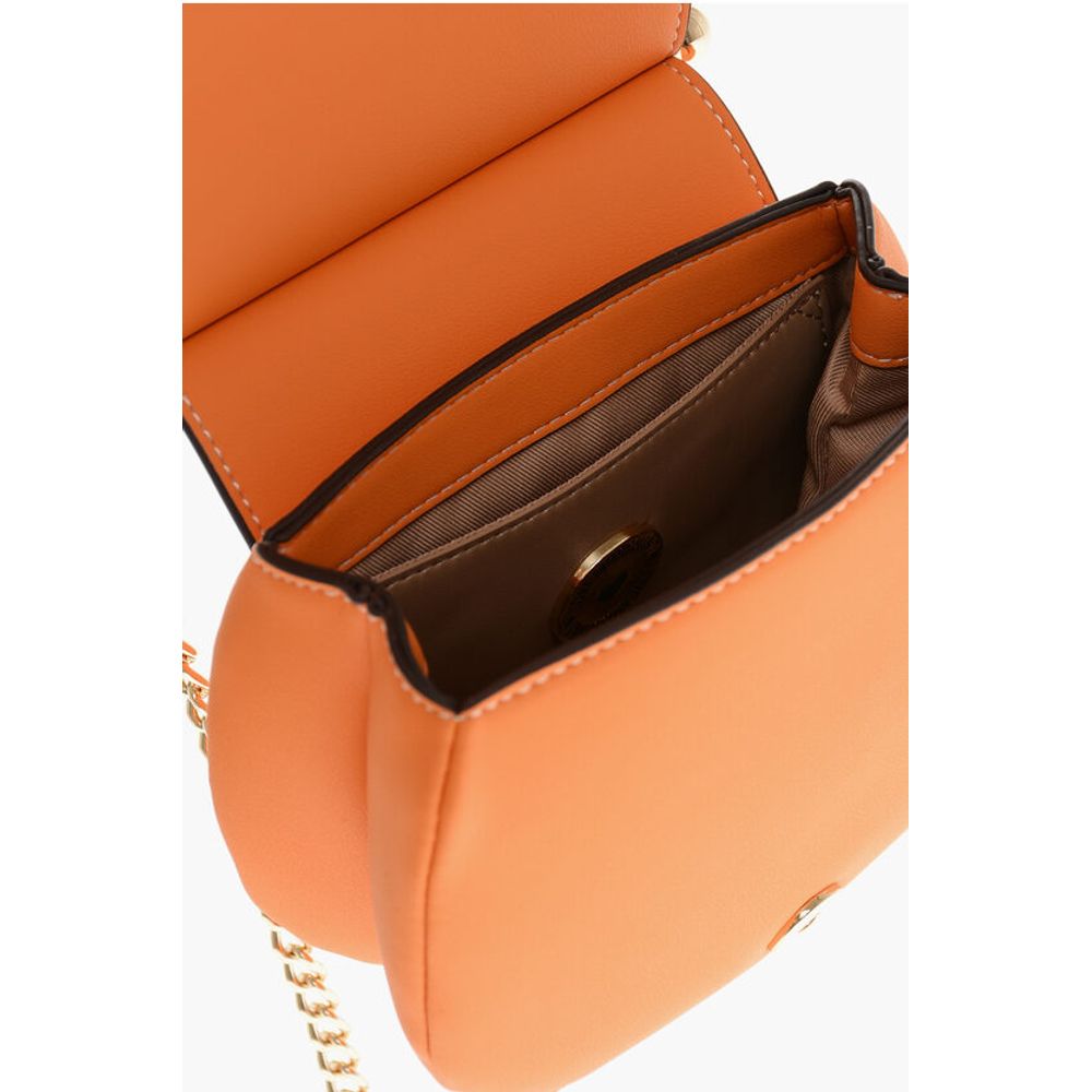 LOVE Faux Leather Bag with Chain Shoulder Strap and Golden L