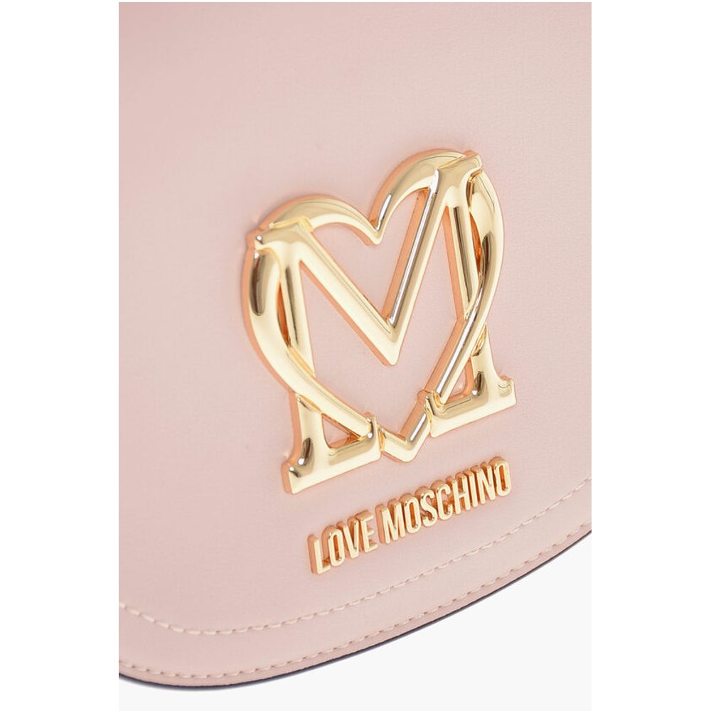 LOVE Faux Leather Bag with Chain Shoulder Strap and Golden L