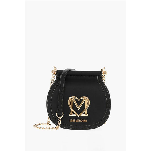 LOVE Faux Leather Bag with Chain Shoulder Strap and Golden L