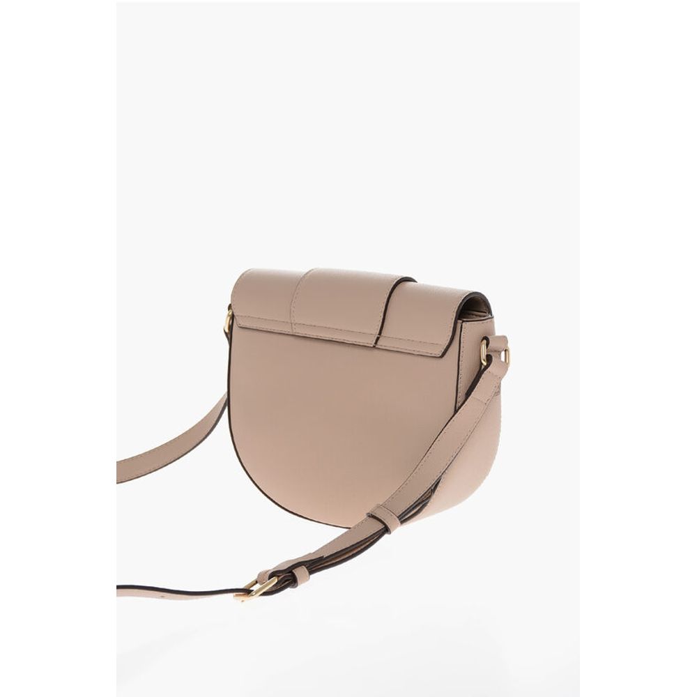 LOVE Faux Leather Crossbody Bag with Double Metal Heart