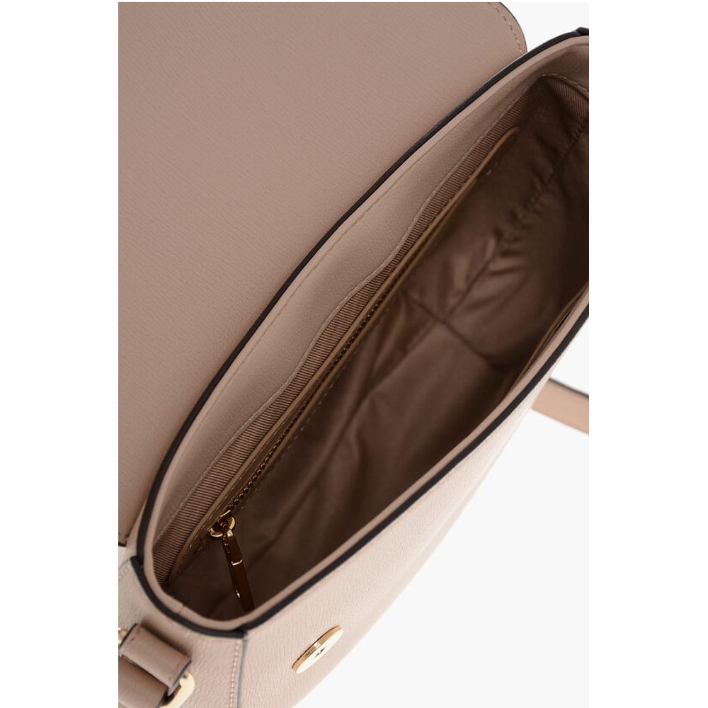 LOVE Faux Leather Crossbody Bag with Double Metal Heart