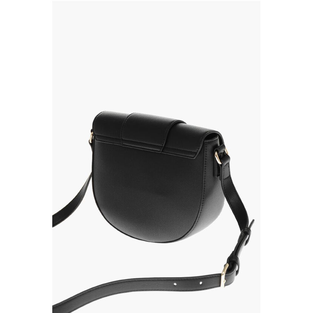 LOVE Faux Leather Crossbody Bag with Double Metal Heart