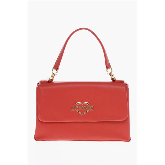 LOVE Faux Leather Shoulder Bag with Golden Logo
