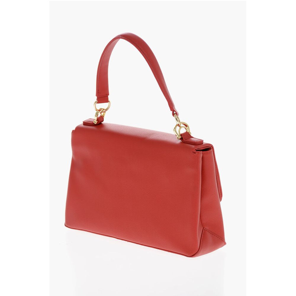 LOVE Faux Leather Shoulder Bag with Golden Logo