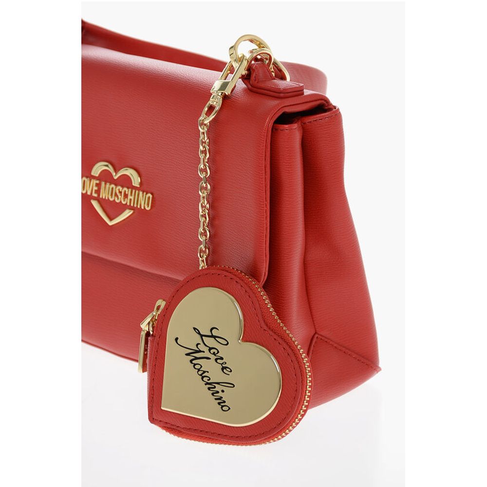 LOVE Faux Leather Shoulder Bag with Golden Logo