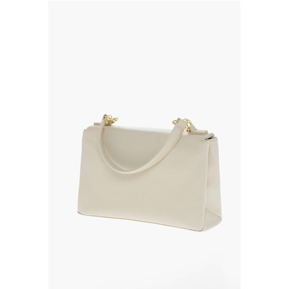 LOVE Faux Leather Shoulder Bag with Golden Logo