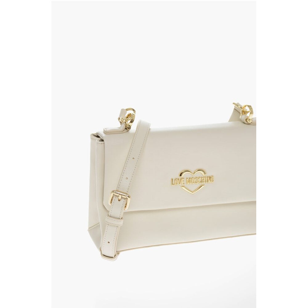 LOVE Faux Leather Shoulder Bag with Golden Logo