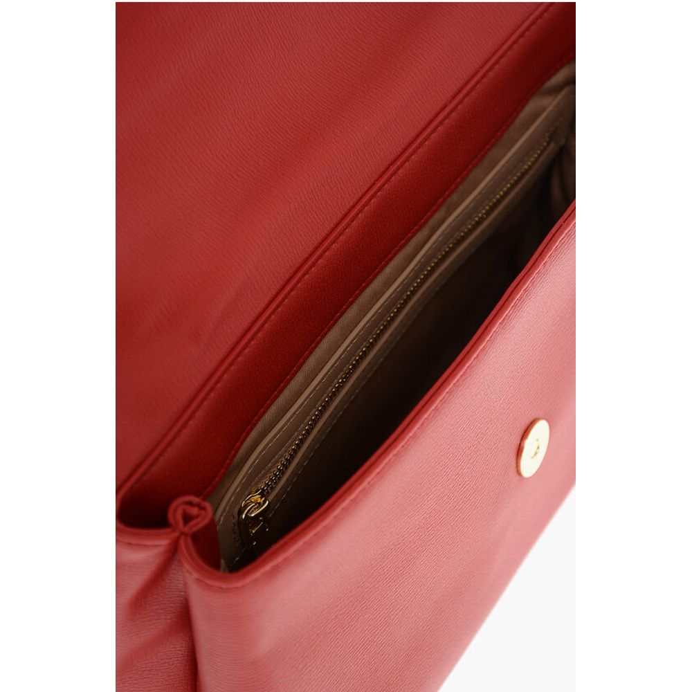 LOVE Faux Leather Shoulder Bag with Golden Logo
