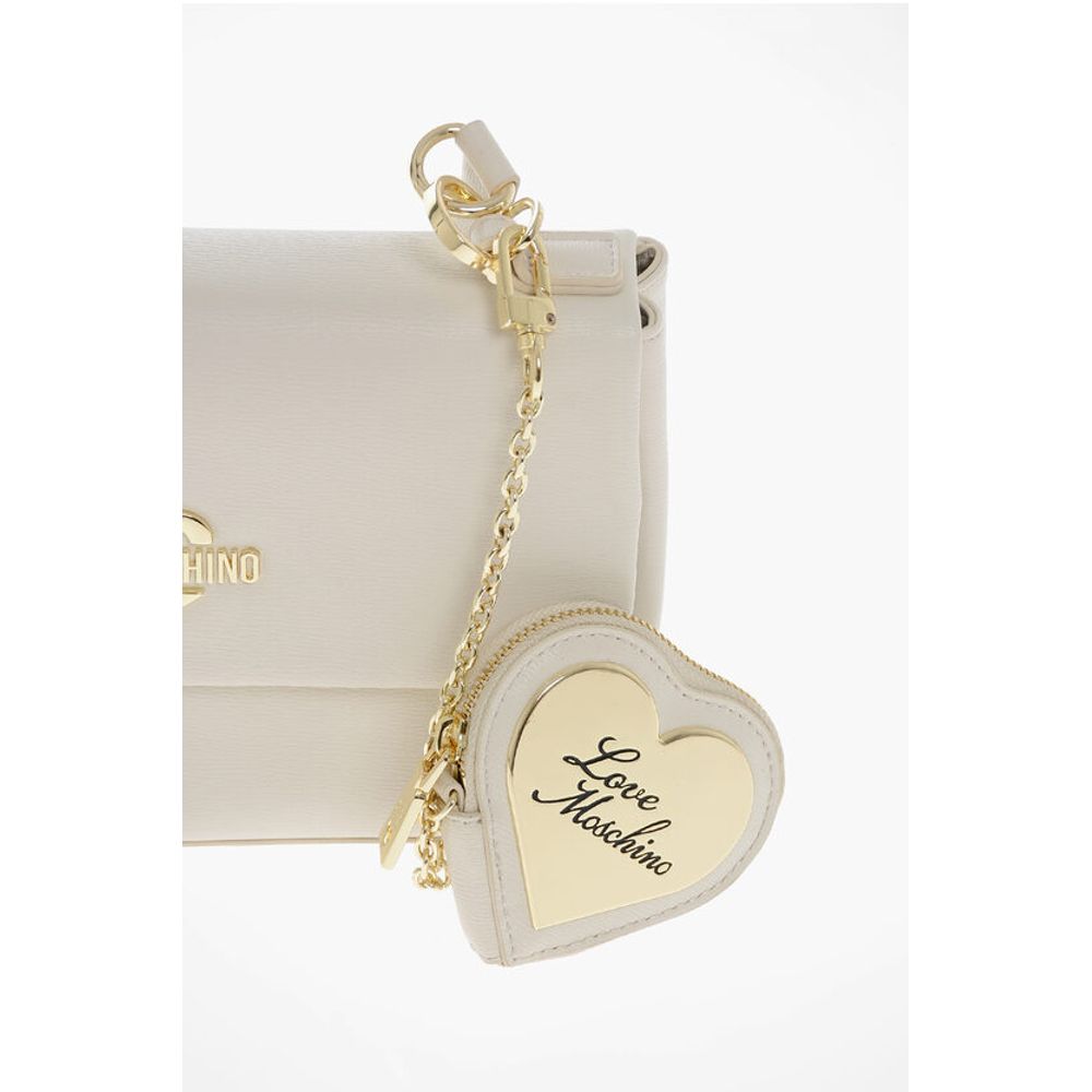 LOVE Faux Leather Shoulder Bag with Golden Logo