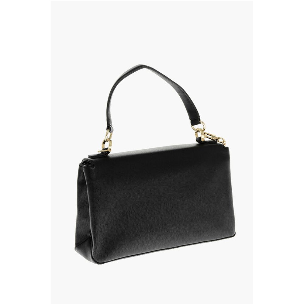 LOVE Faux Leather Shoulder Bag with Golden Logo
