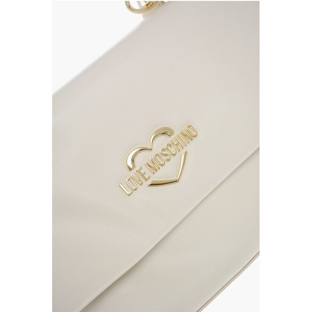 LOVE Faux Leather Shoulder Bag with Golden Logo