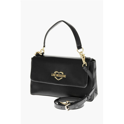LOVE Faux Leather Shoulder Bag with Golden Logo