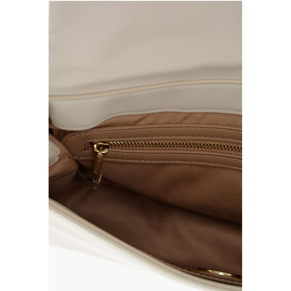 LOVE Faux Leather Shoulder Bag with Golden Logo