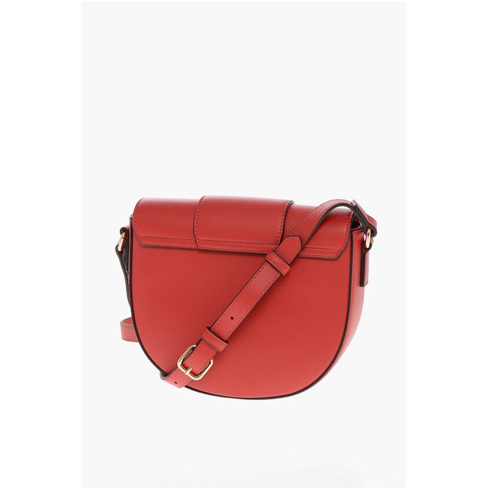 LOVE Faux Leather Crossbody Bag with Double Metal Heart