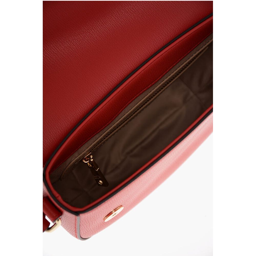 LOVE Faux Leather Crossbody Bag with Double Metal Heart