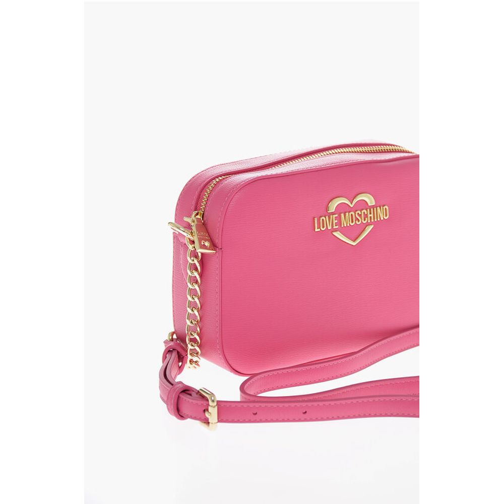 LOVE Faux Leather Crossbody Bag with Golden Details