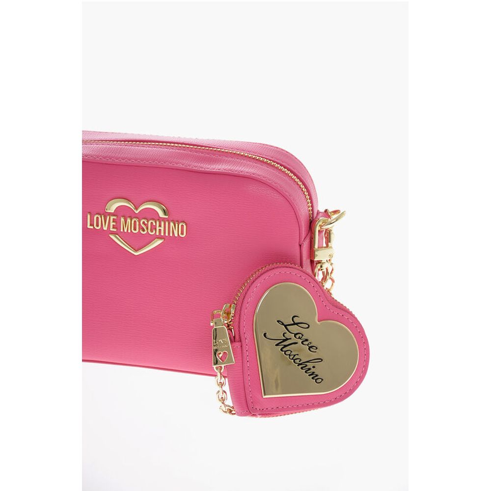 LOVE Faux Leather Crossbody Bag with Golden Details