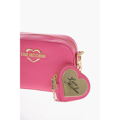 LOVE Faux Leather Crossbody Bag with Golden Details