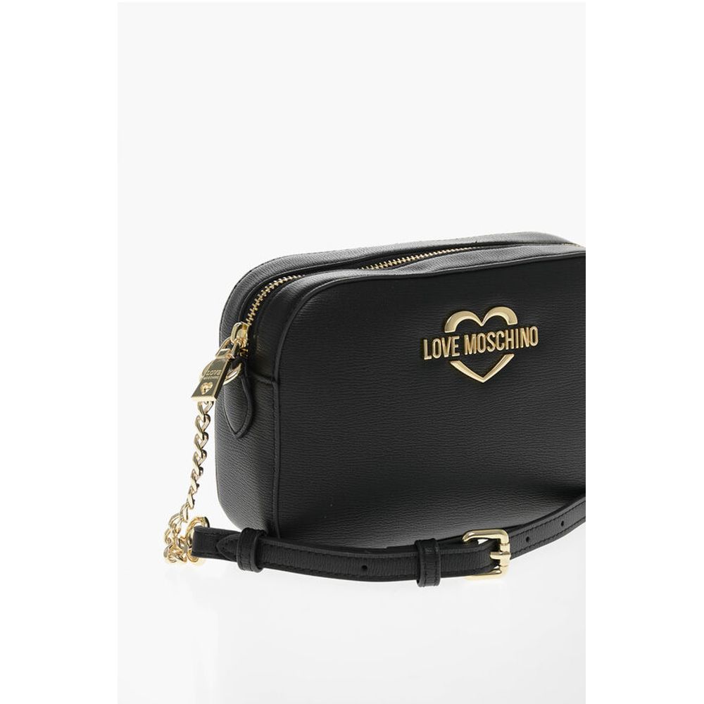 LOVE Faux Leather Crossbody Bag with Golden Details