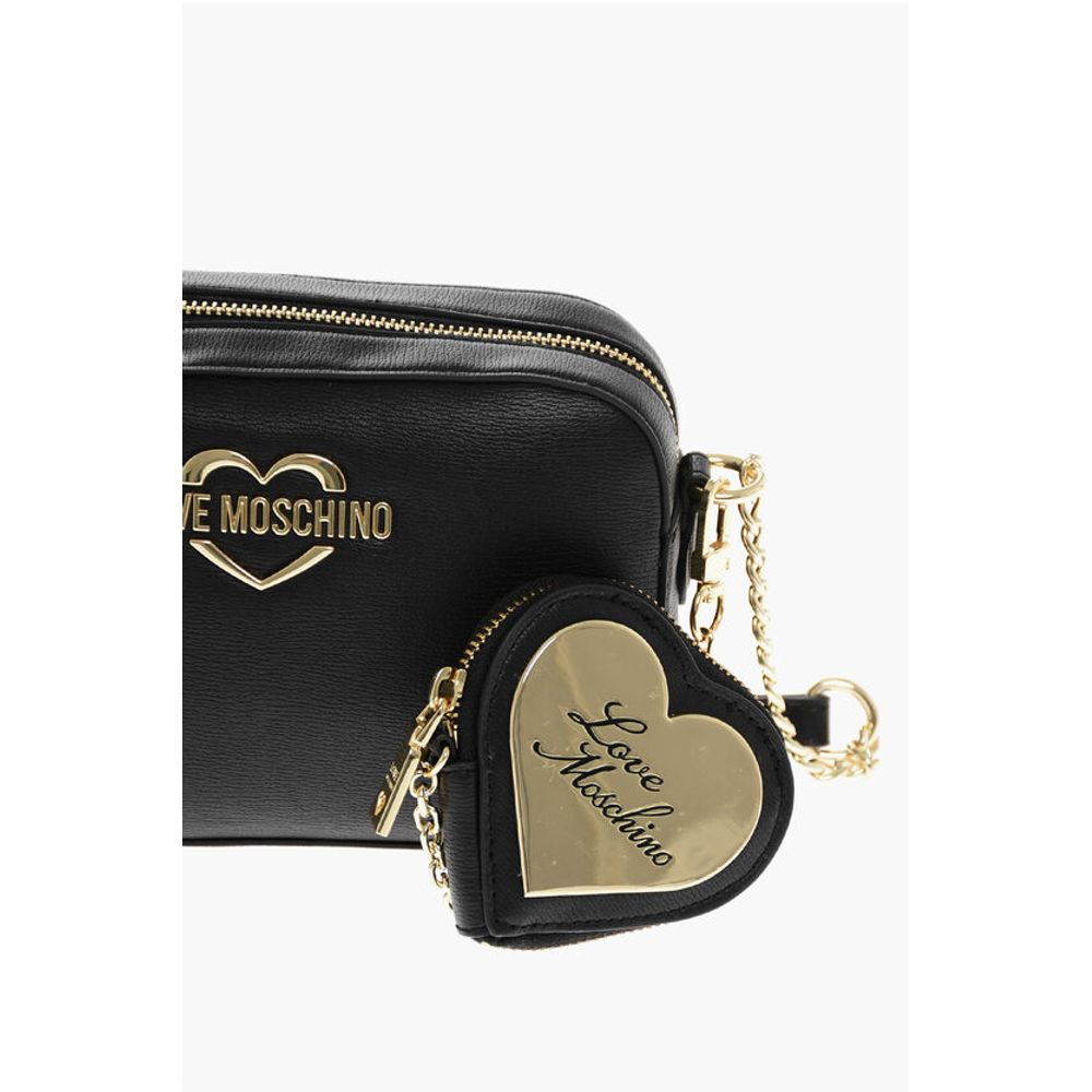 LOVE Faux Leather Crossbody Bag with Golden Details