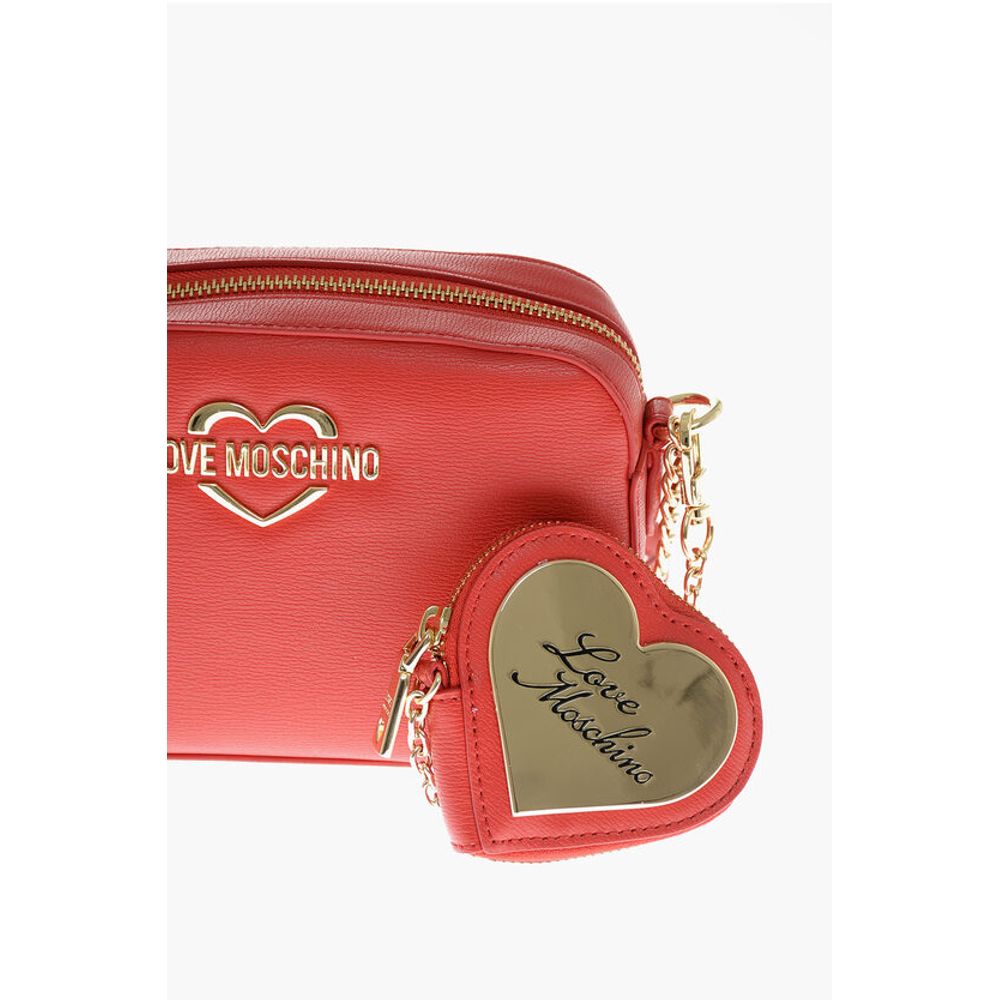 LOVE Faux Leather Crossbody Bag with Mini Heart-Shaped Pouch