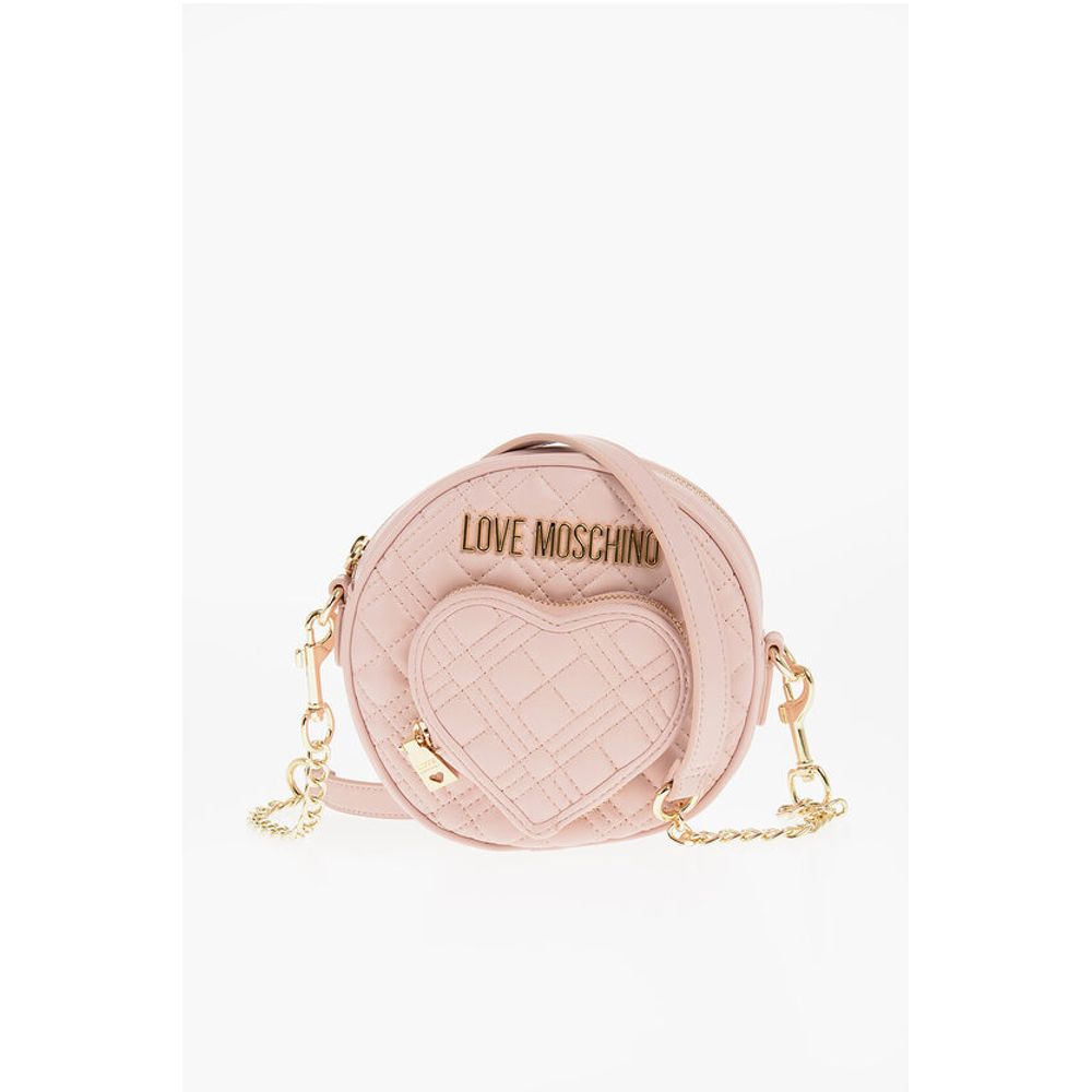 LOVE Round Crossbody Bag with Heart-Shaped Pocket